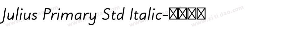 Julius Primary Std Italic字体转换